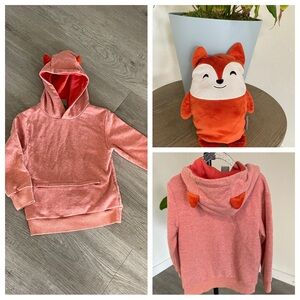 Cubcoats converted Stuffie Fox Hoodie size 4y
